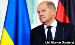 Канцлер Німеччини Олаф Шольц. Берлін, 11 жовтня 2024 року