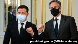 Президент України Володимир Зеленський та держсекретар США Ентоні Блінкен під час візиту останнього до Києва, травень 2021 року