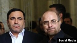 عیسی شریفی (سمت چپ)‌ در کنار محمدباقر قالیباف