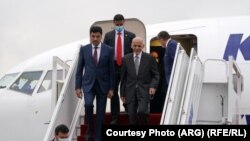 Президент Афганистана Ашраф Гани и посол Афганистана в Таджикистане Мухаммад Захир Агбар. Архивное фото