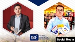 Уюмду түптөгөн Хабиб Арзыкулов (сол жакта) жана Алмаз Арапов. 