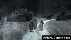 Selo u Hersonu, gdje su pokopani ukrajinski vojnici. Ilustracija