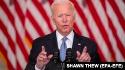 Președintele Joe Biden vorbind despre retragerea din Afganistan, 16 august 2021