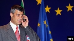 Arhivski snimak: Hashim Thaci za vreme susreta dve delegacije u Briselu, 20.novembra 2007.