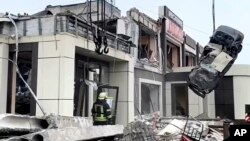 Чабуул болгон ресторандын азыркы көрүнүшү. Лисичанск