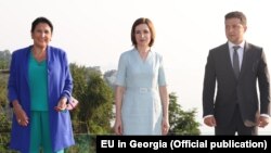 Саломе Зурабишвили, Майя Санду и Владимир Зеленский (архивное фото)