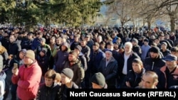 Акция жителей села Дуиси (Грузия) (архивное фото)