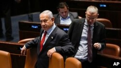 Premijer Izraela Benjamin Netanjahu u Knesetu, februar 2023. 