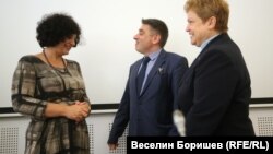 Данаил Кирилов в компанията на Клер Оуви (вляво) и директора на Националния институт на правосъдието Миглена Тачева.