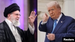 Liderul iranian Ali Khamenei (stânga) și președintele american Donald Trump (dreapta) - imagine combinată.