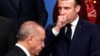 Emmanuel Macron și Recep Tayyip Erdogan. 