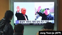Ştirea despre eventuala întâlnire Donald Trump - Kim Jong Un difuzată de o televiziune din Seul, Coreea de Sud