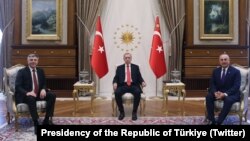 Мустафа Карадайъ, Реджеп Тайип Ердоган и Мевлют Чавушоглу