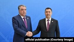 Садыр Жапаров и Эмомали Рахмон.
