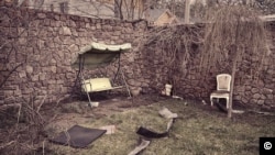 Бучадагы март айында орусиялык солдаттар ээлеп турган үй.