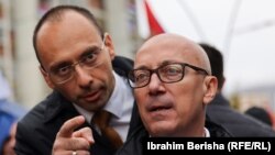 Rukovodstvo Srpske liste: Igor Simić (lijevo) i Goran Rakić (desno)