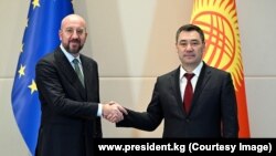 Кыргыз Республикасынын президенти Садыр Жапаров менен Европа Биримдигинин төрагасы Шарль Мишель - 27.10.2022