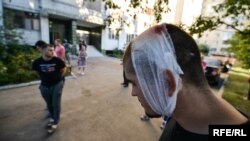 Один з поранених активістів на Святошинському провулку