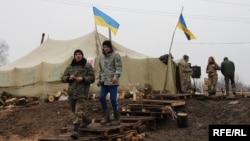 Учасники блокади торгівлі на Донбасі, архівне фото