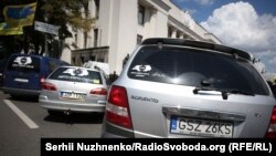 Акція водіїв на єврономерах біля Верховної Ради, Київ, 12 липня 2018 року