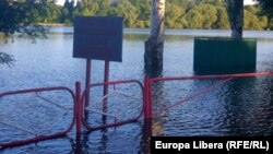 Паводок в центре Тирасполя, июнь, 2020