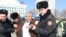 Kazakhstan - Almaty. Police detaining protesting people. 1 March 2020
