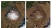 Ghețarul Okjokull, din Islanda, primul care s-a topit ca urmare a schimbărilor climaterice. Poze NASA din septembire1986 și august 2019. 