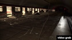 Обрушение подвесной потолочной конструкции на станции метро «Варкетили»