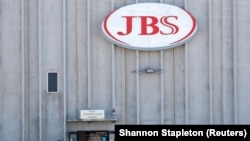A JBS USA üzeme a coloradói Greeley-ben 2020. április 14-én