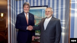 دیدار روز چهارشنبه جان کری (چپ) با محمدجواد ظریف در اسلو، پایتخت نروژ.