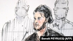 Салах Абдесламдын колго тартылган сүрөтү.