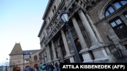 A Budapesti Corvinus Egyetem, az egyik legrangosabb magyar egyetem főépülete 2012. október 31-én