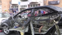 Вибух машини у центрі Києва – загинув громадянин Грузії (відео)