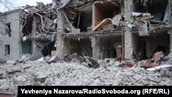 Ruševine kuća nakon ruskog napada u Zaporižju, Ukrajina, januar 2025.