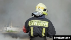 Около места пожара в Москве (27 августа 2016 года)