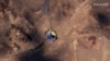 A satellite image shows what U.S. officials say is the failed Iranian rocket launch at the Imam Khomeini Space Center in northern Iran on August 29.