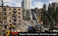 Вид на зруйнований будинок