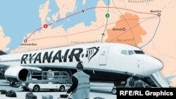 Térképen a belarusz légteret elkerülő járatok