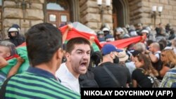 Protestuesit anti-qeveritar në Bullgari.