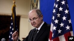 The nine former U.S. officials include James Dobbins who was Washington's special representative for Afghanistan and Pakistan in 2013-14. (file photo)