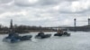 Nave rusești pe Don îndreptându-se dinspre Marea Caspică spre Marea Neagră, Rostov-pe-Don, 13 aprilie 2021