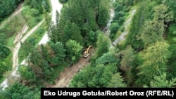 Gradnja mini hidroelektrane na rijeci Oštrac u Travniku, 24. septembar 2020. 