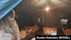 Кыргызстандагы убактылуу бейтапканалардын бири. 