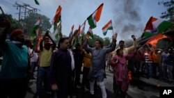 معترضان در جامو و کشمیر روز چهارشنبه علیه پاکستان شعار سر دادند