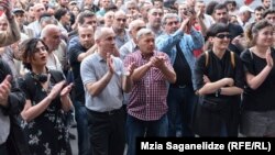 მეტროს მემანქანეებისა და მათი მხარდამჭერების საპროტესტო აქცია. თბილისი, 2018 წლის 22 მაისი