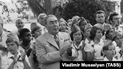 Генеральний секретар ЦК КПРС Леонід Брежнєв у таборі «Артек», 1979 рік