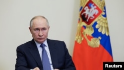 Vlagyimir Putyin orosz elnök 2025. február 14-én Moszkvában