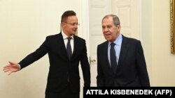Szijjártó Péter fogadja Szergej Lavrovot Budapesten 2021 augusztusában