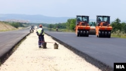 Construcția unei autostrăzi în Macedonia