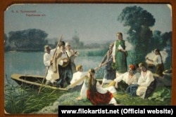 За сюжетами картин художника робилися навіть українські поштові картки. Костянтин Трутовський. «Українська ніч»